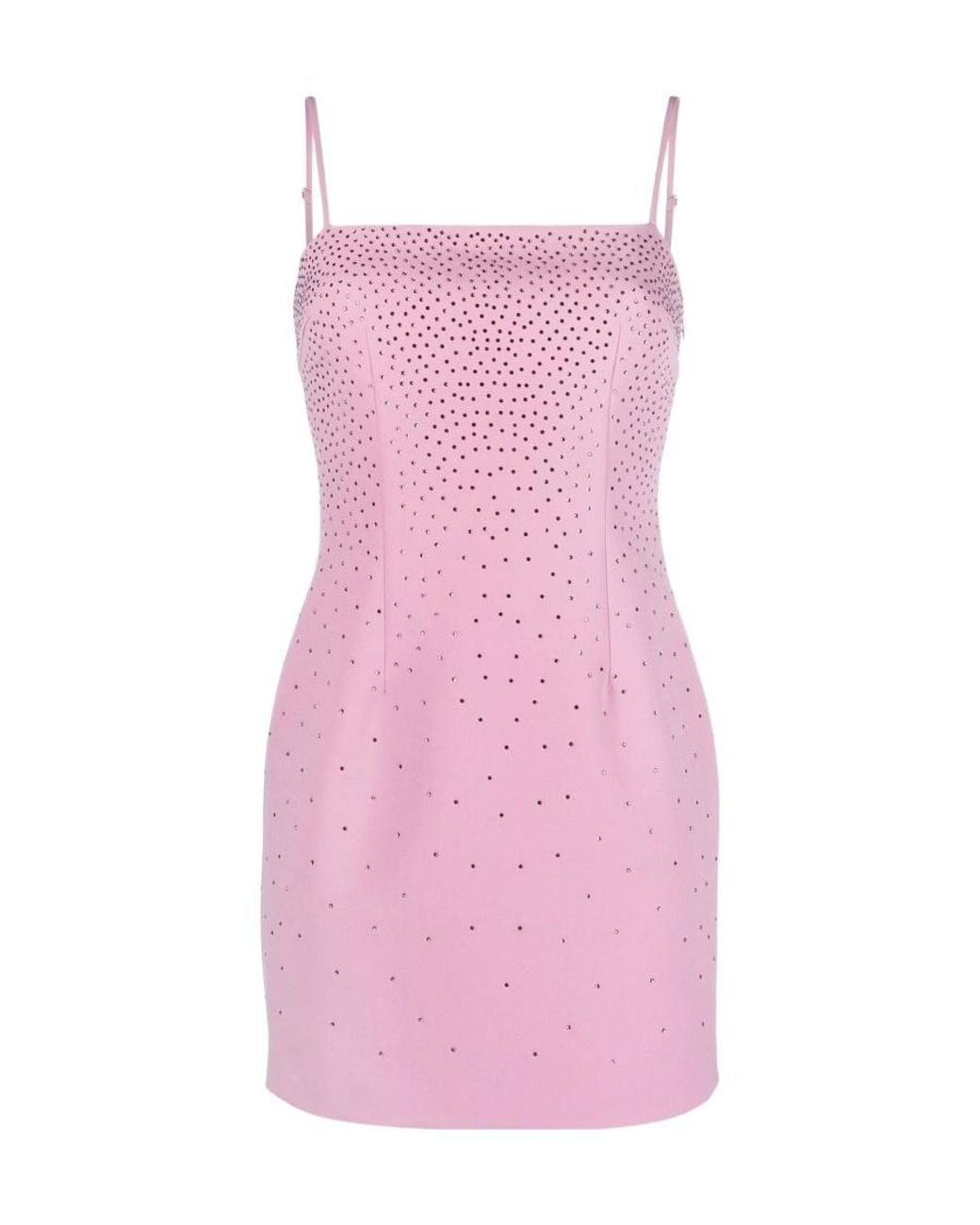 Blumarine Pink Square-Neck Sleeveless Dress