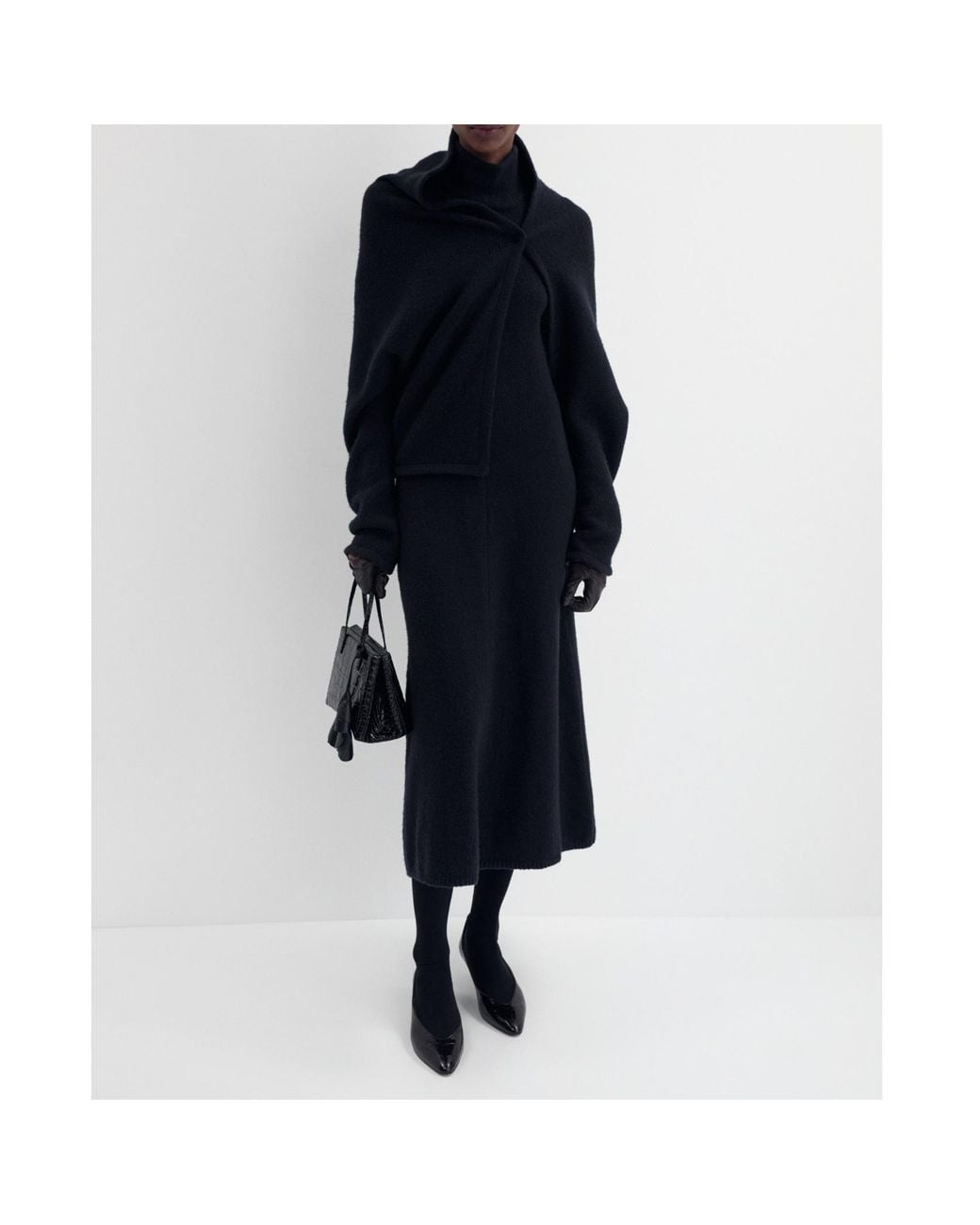 Magda Butrym Black High-Neck Sleeveless Midi Dress