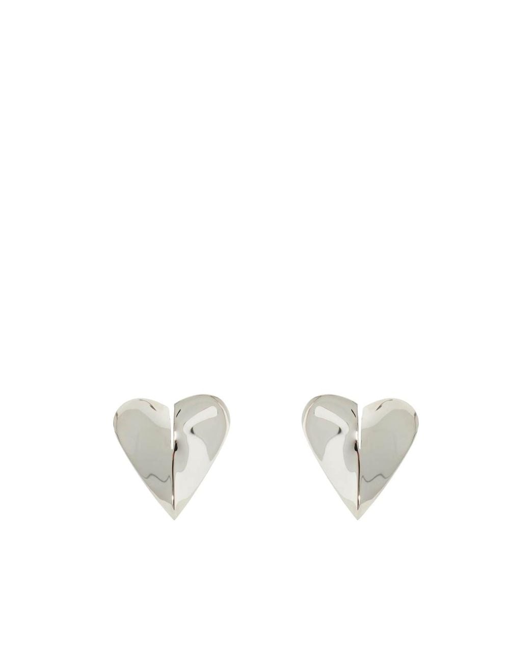 Alaïa White Alaïa Le Coeur Heart-Shaped Polished Earrings