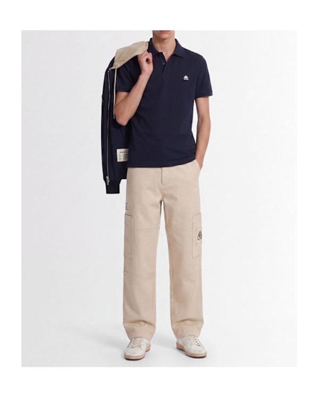 Moose Knuckles Black Everett Polo for men