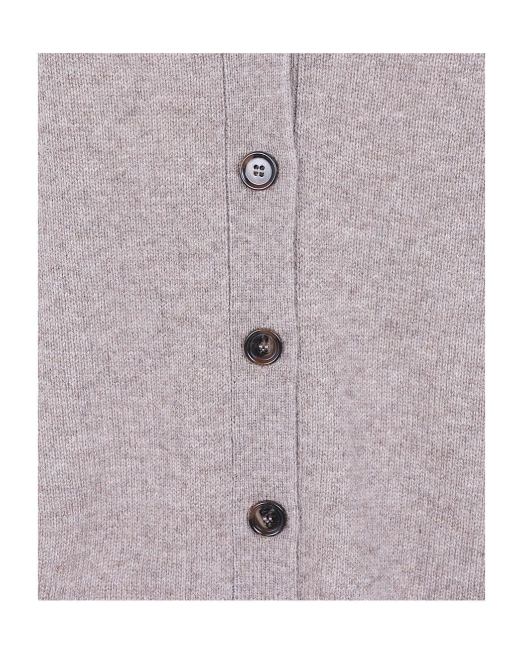 Aspesi Purple V-Neck Buttoned Cardigan