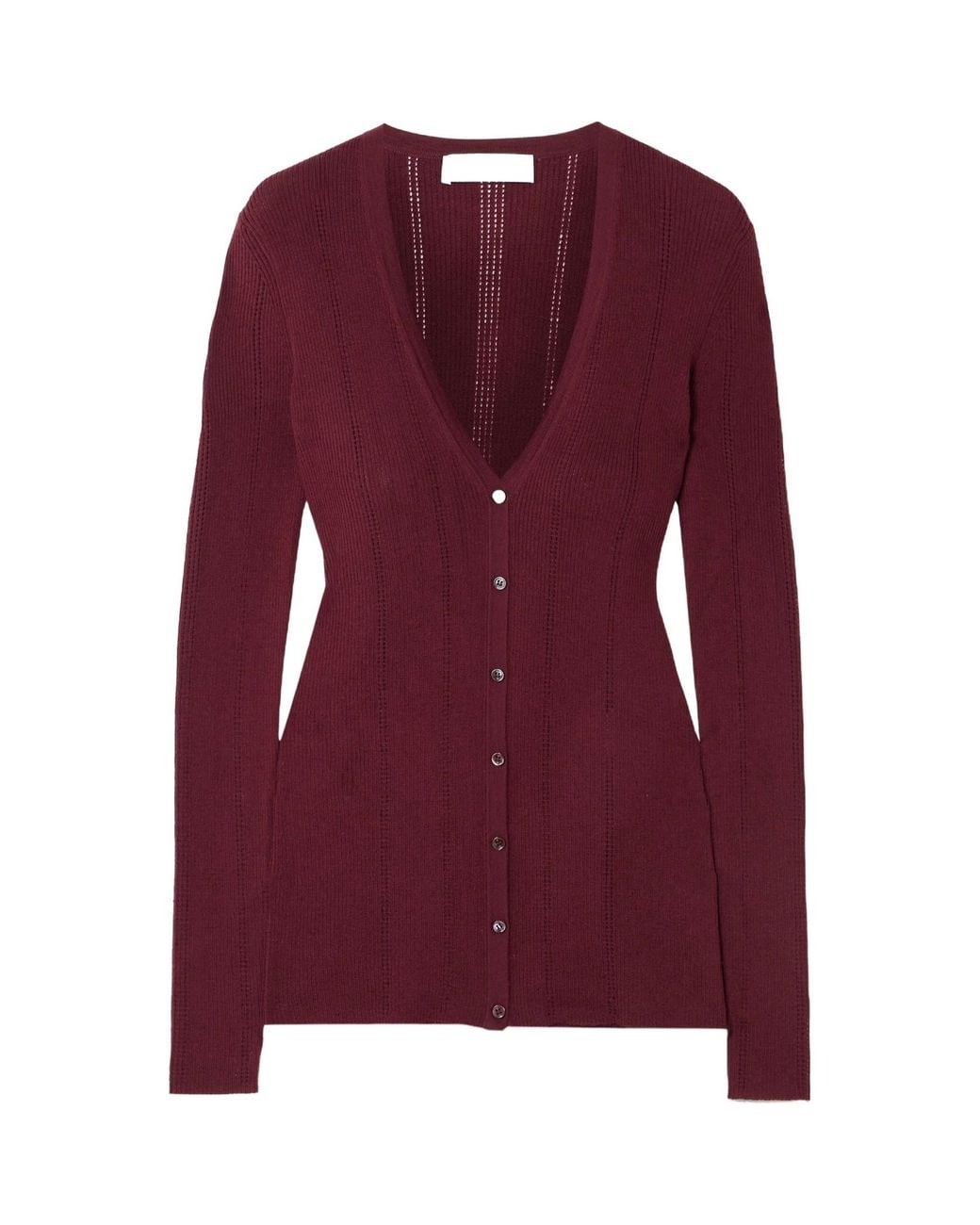 Gabriela Hearst Purple Long-Sleeved Cardigan