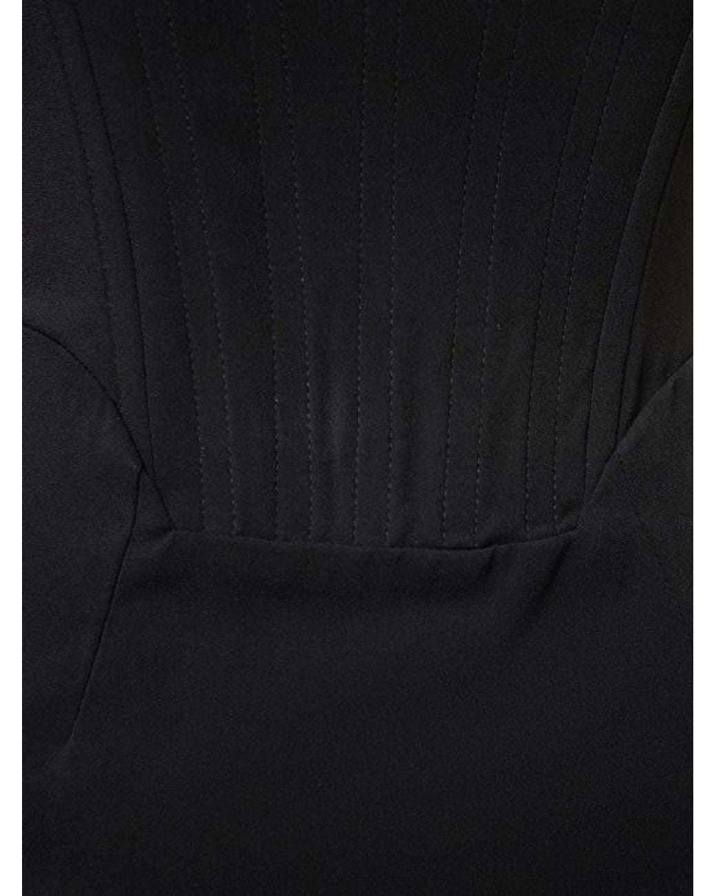 GIUSEPPE DI MORABITO Black Cady Envers Satin Mini Dress