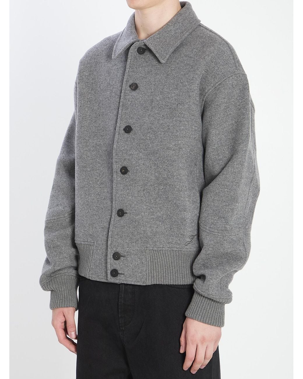Jacquemus Gray Wool Jacket 'Feltro' for men