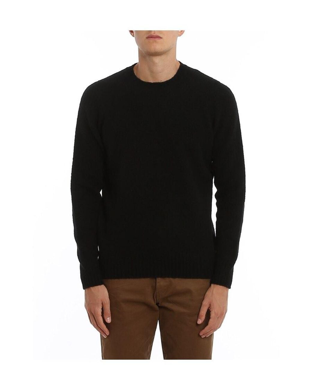 Drumohr Blue Crew Neck Knit Sweater for men