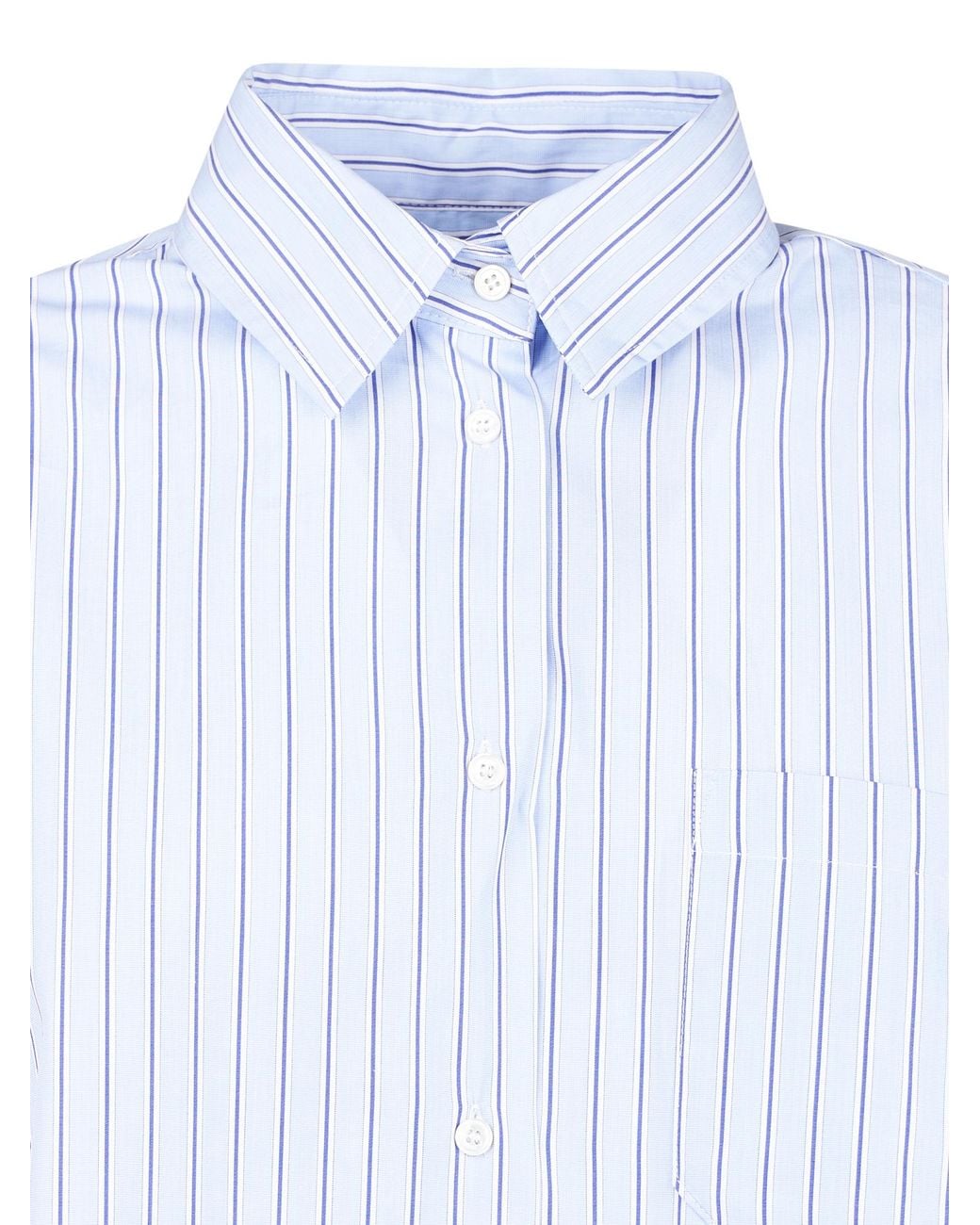 Weekend by Maxmara Blue Aureo Striped Button-Up Shirt