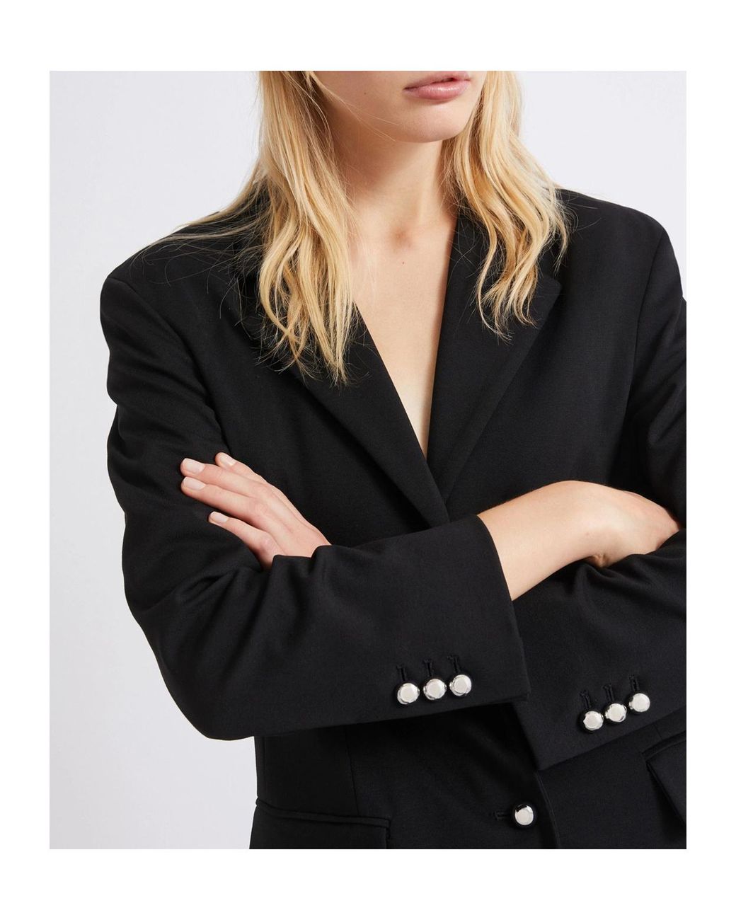 Marella Black Single-Breasted Stretch Jersey Blazer