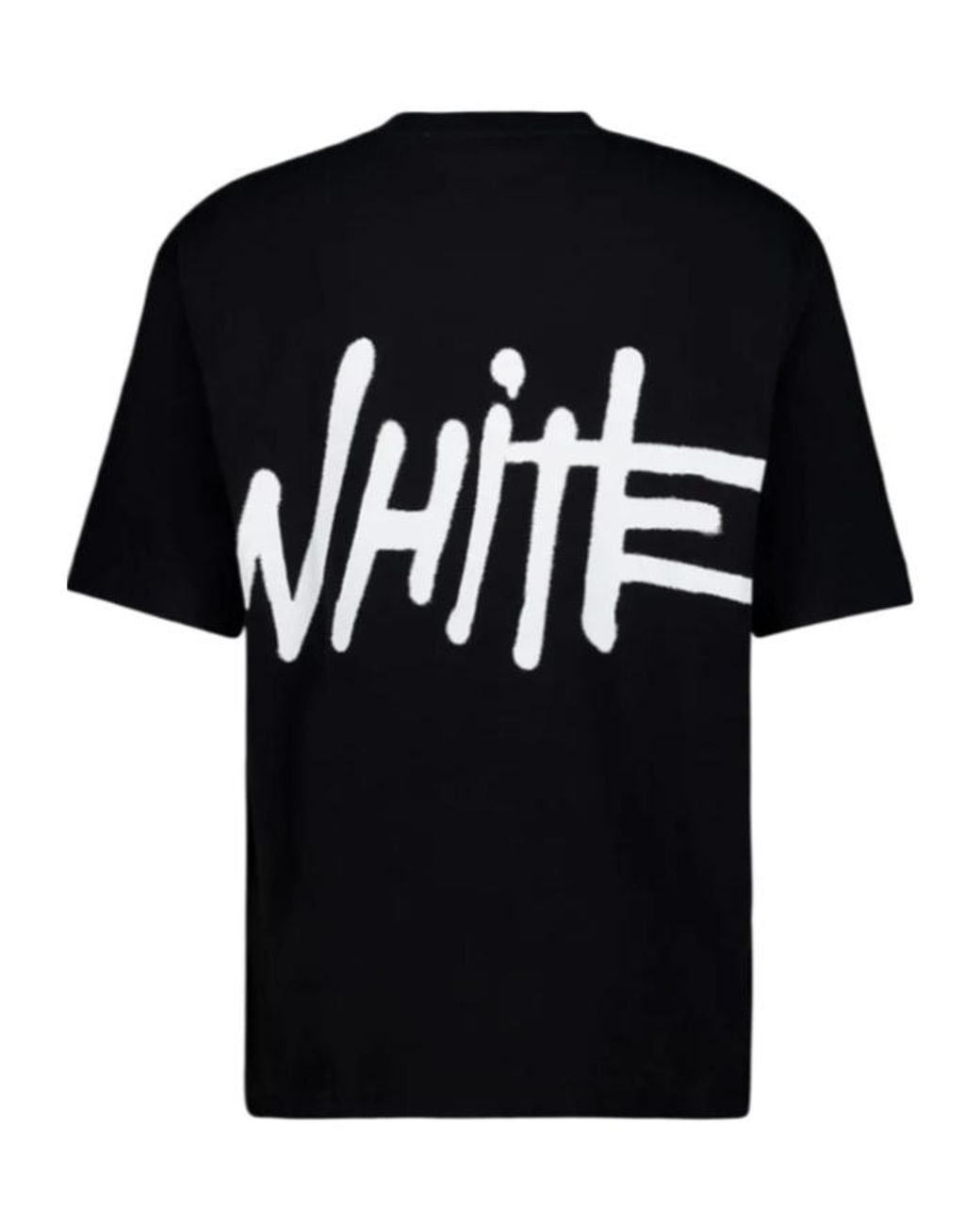 Off-White c/o Virgil Abloh Black Spray Logo Skate T-Shirt for men