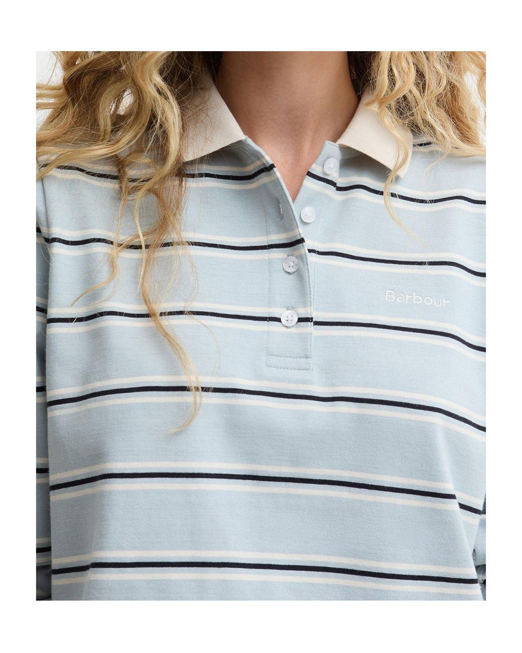 Barbour Blue Striped Polo Shirt