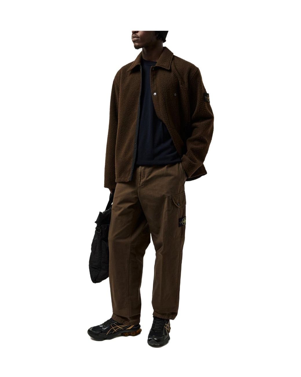 Stone Island Green Wool Overshirt for men