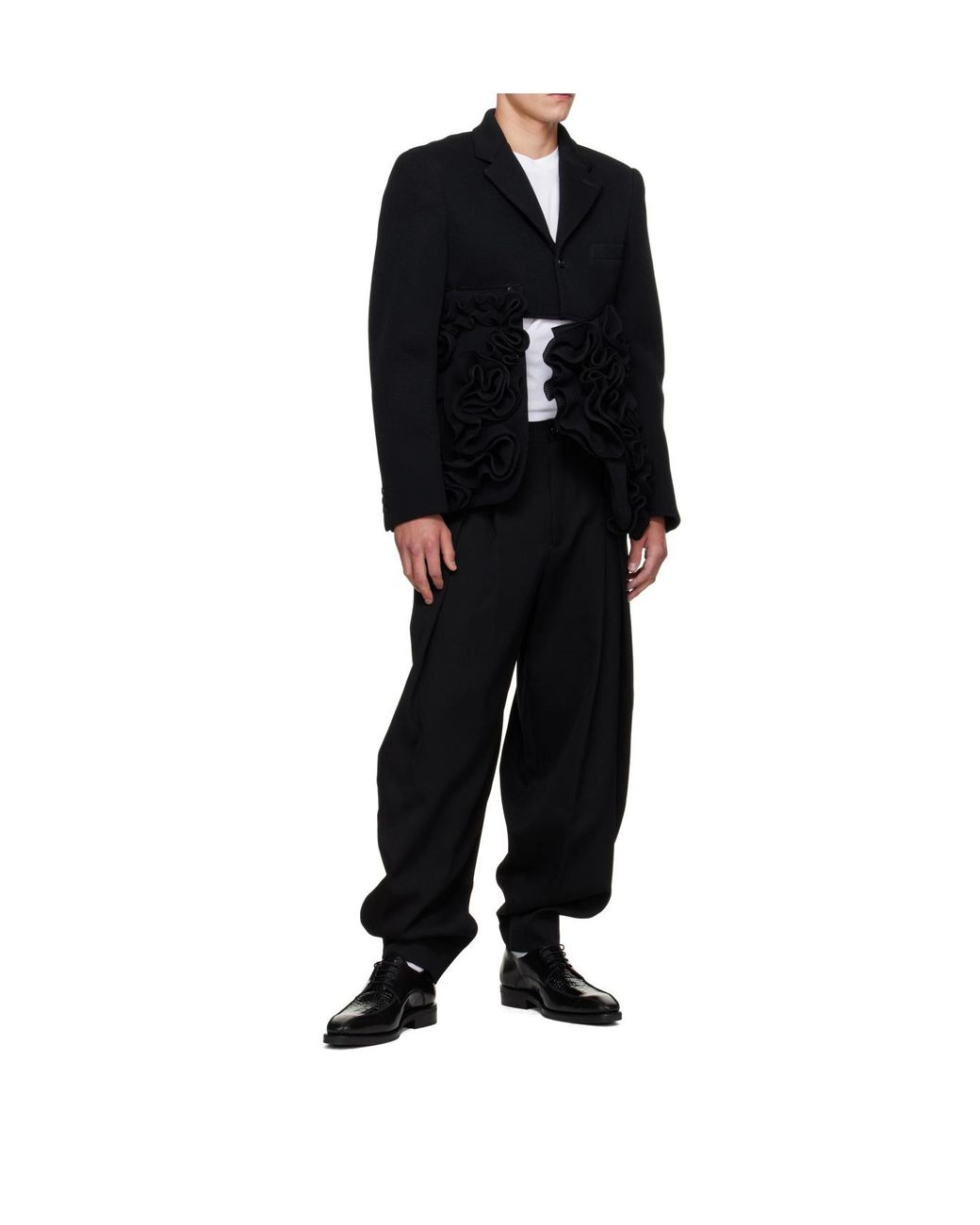 Comme des Garçons Black High-Waisted Trousers for men