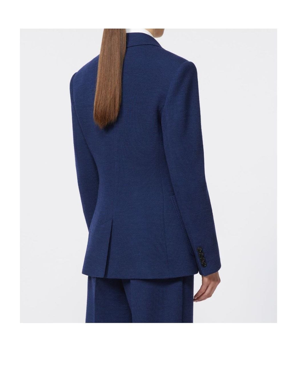 Max Mara Blue Patch-Pocket Blazer