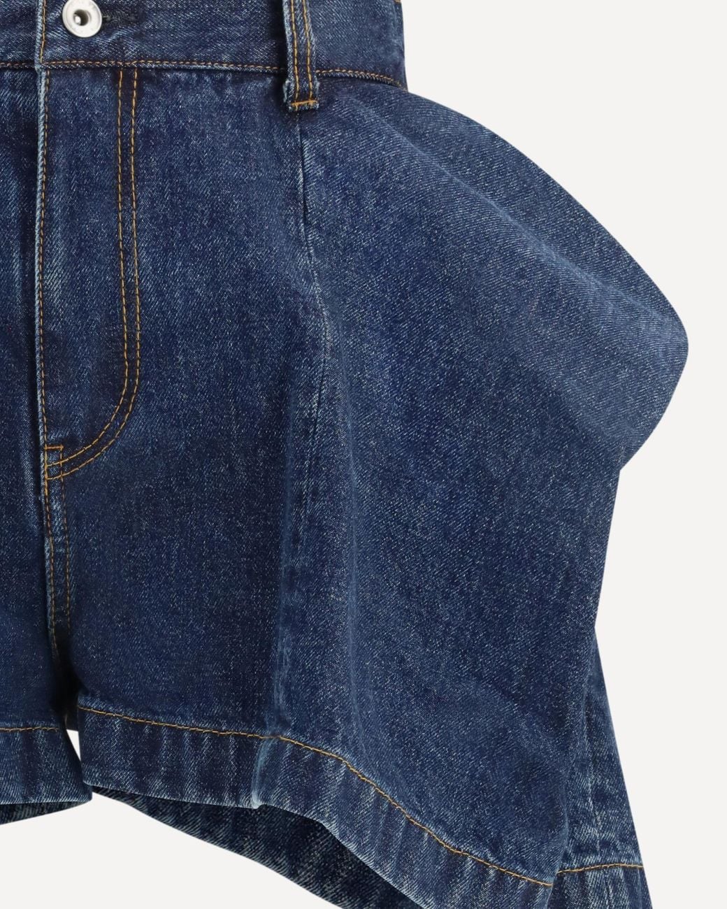 Sacai Blue Mid-Rise Denim Shorts