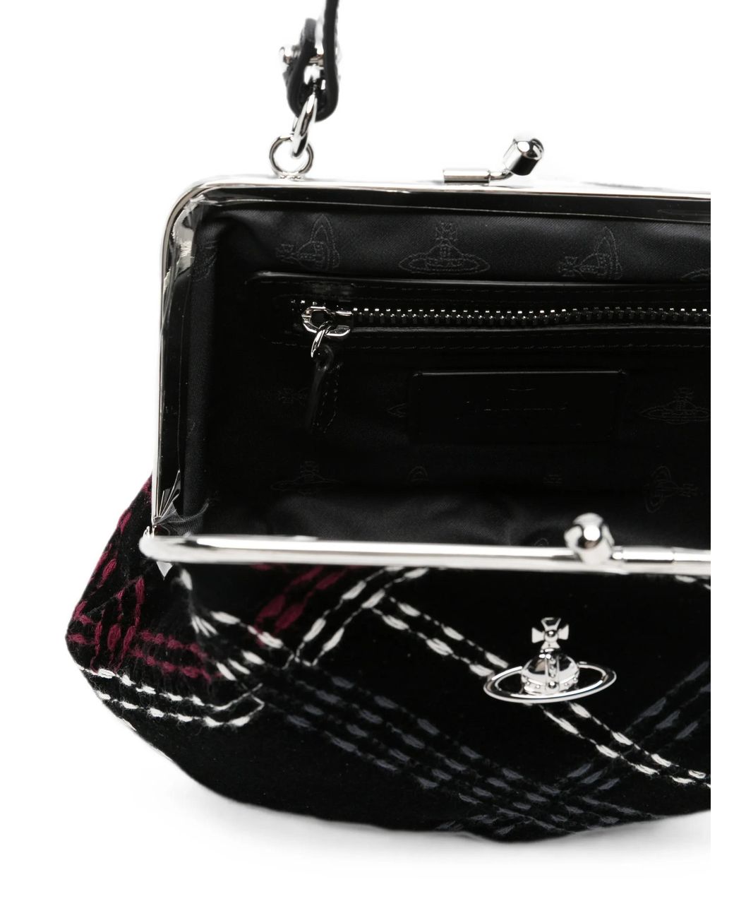 Vivienne Westwood Black Clasp-Closure Shoulder Bag
