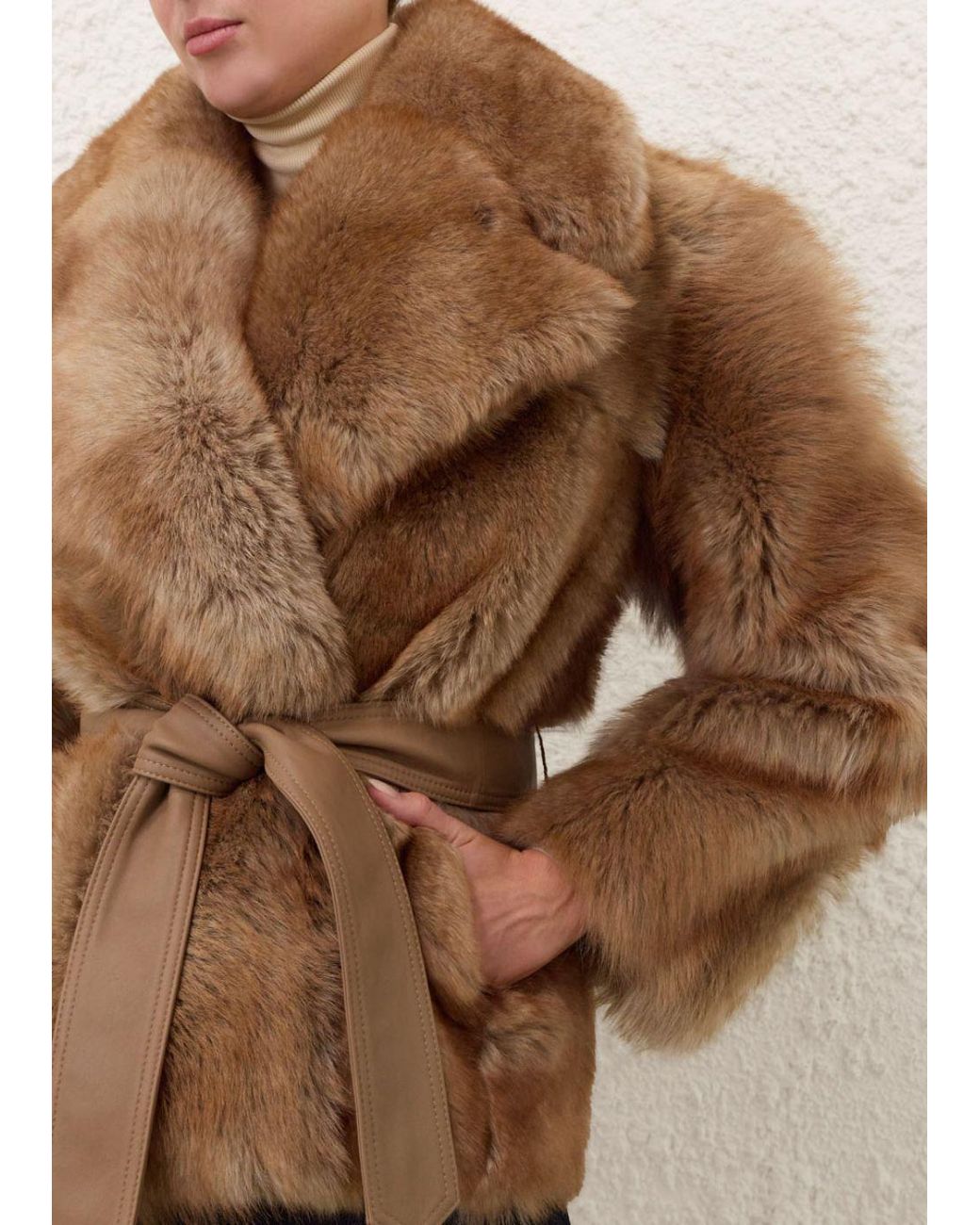 Zimmermann Brown Valiant Shearling Jacket