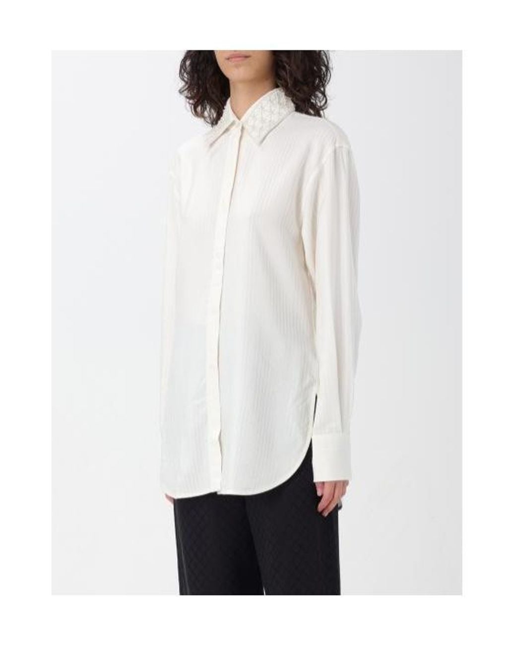 Golden Goose Deluxe Brand White Long Sleeved Embellished Shirt