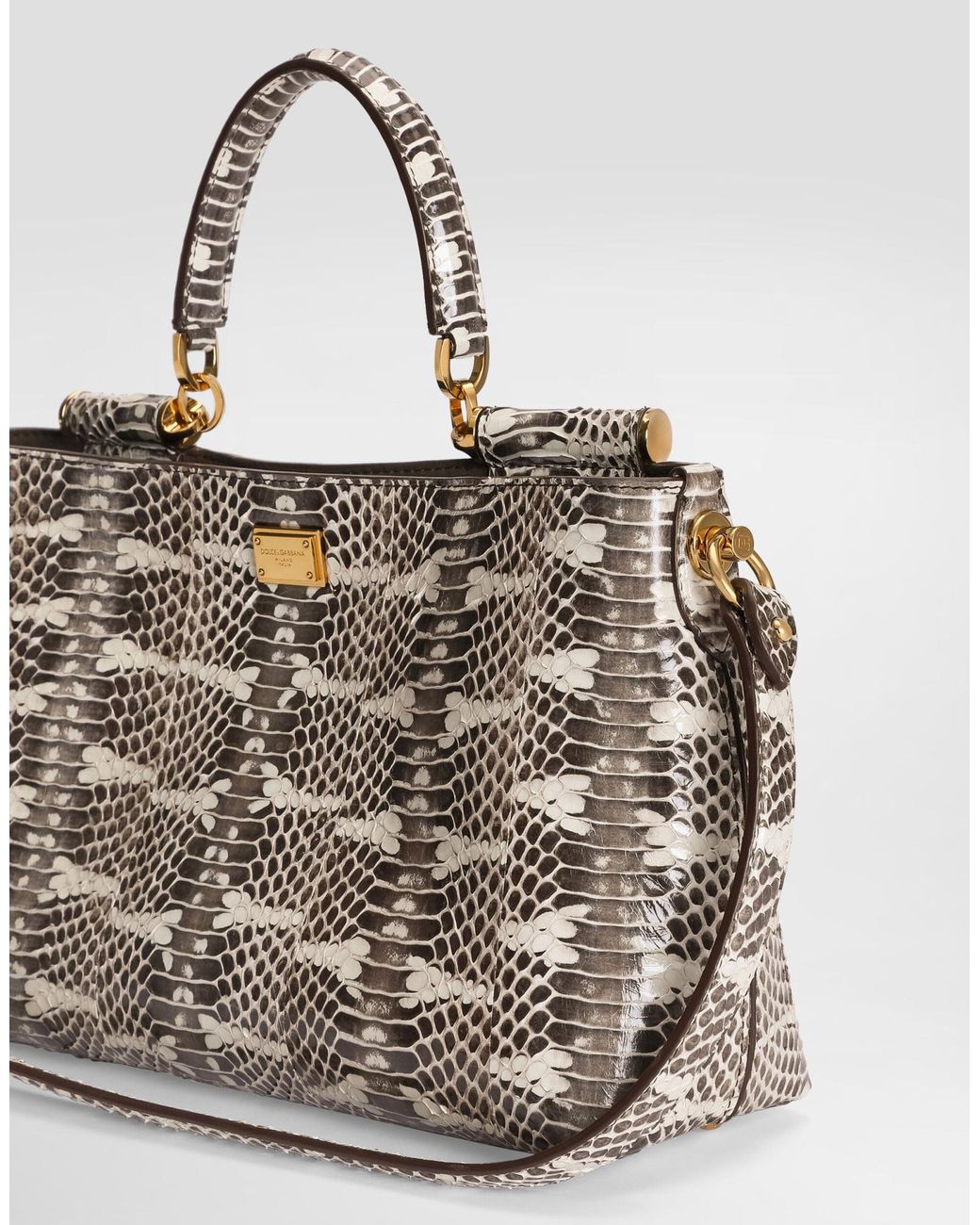 Dolce & Gabbana Gray Medium Vittoria Shoulder And Crossbody Bag