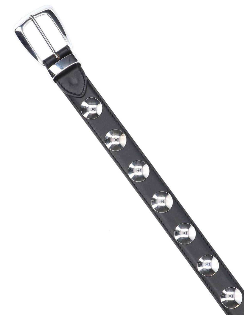 Khaite White Stud-Detailed Buckled Belt