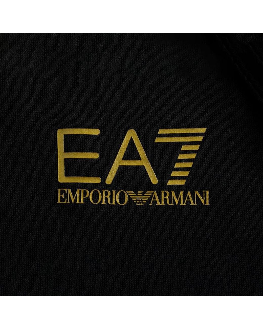 EA7 Blue Logo Zipper Casual Jacket for men