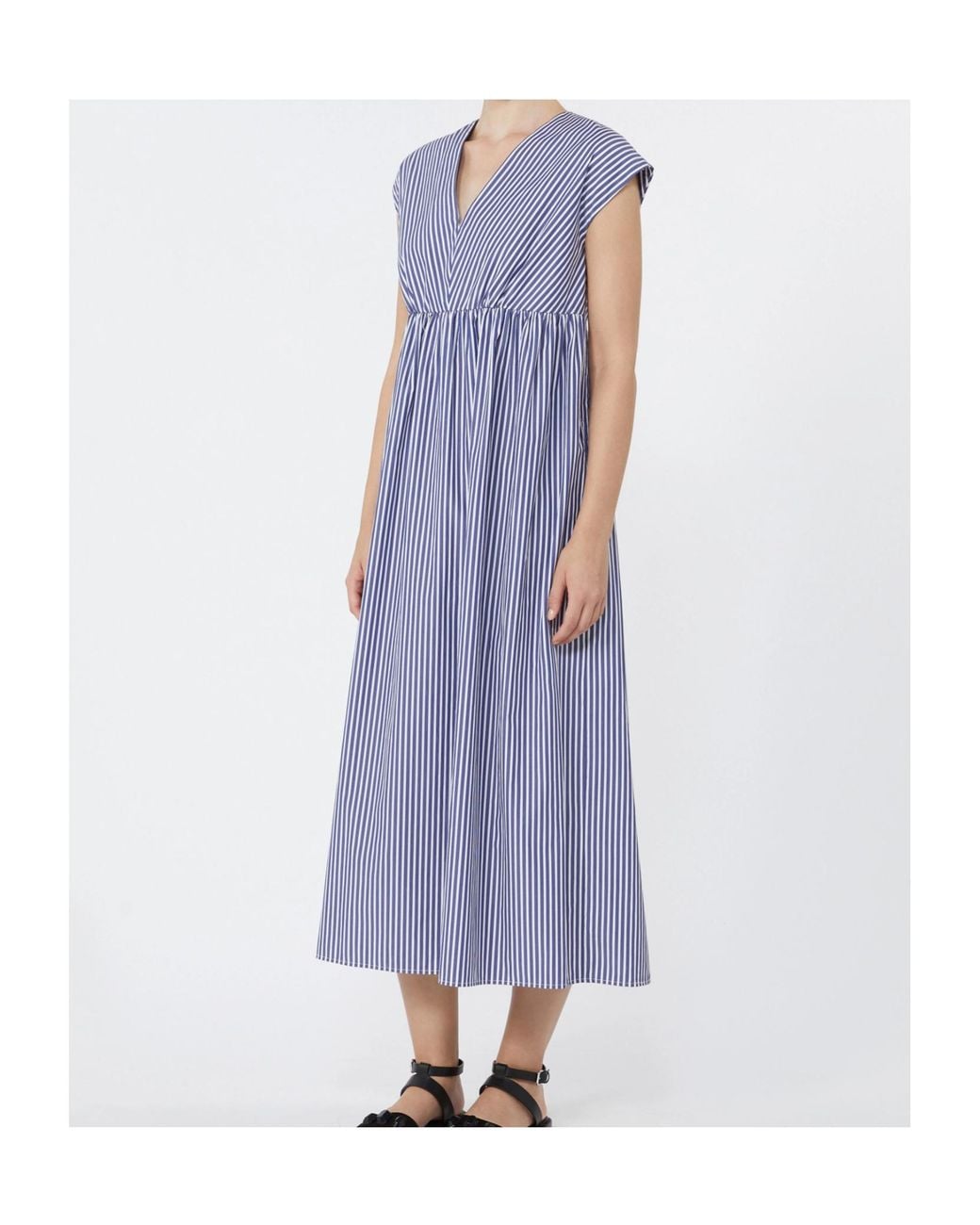 Weekend by Maxmara Purple Cotton-Poplin A-Line Dress