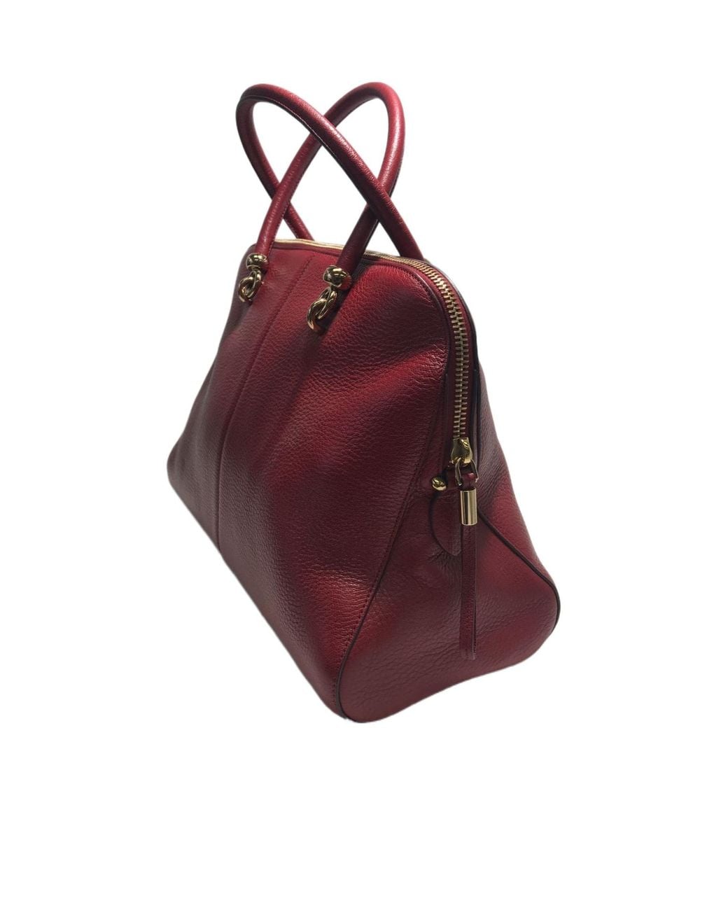 Tod's Red Zipper Shoulder Bag