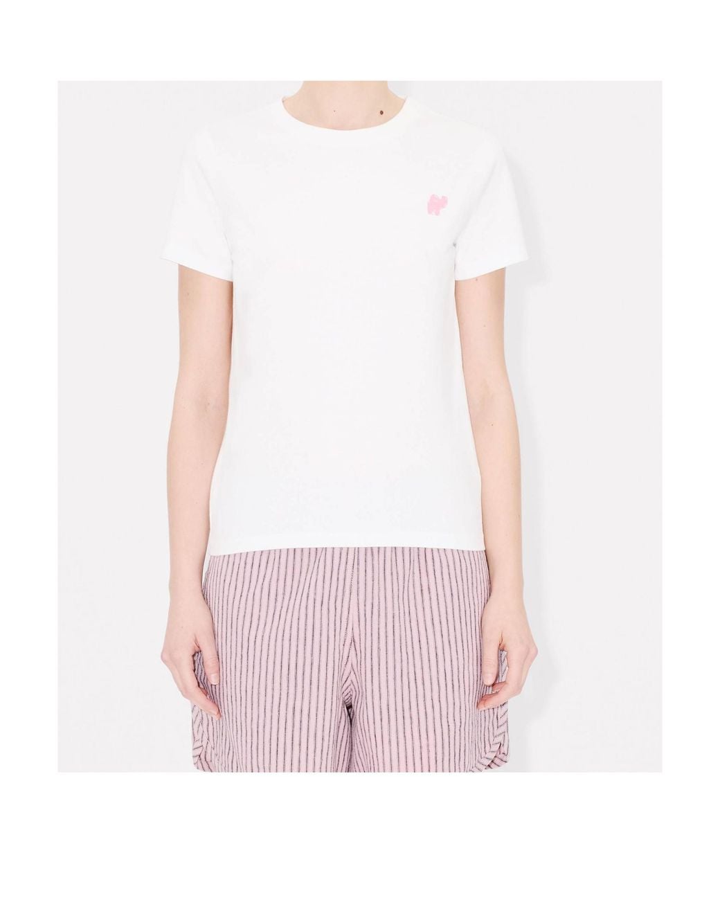 KENZO White Elephant Logo Embroidered T-Shirt