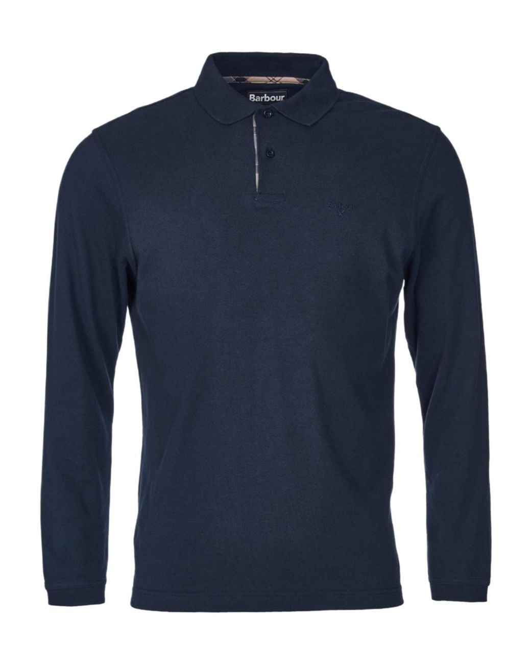 Barbour Blue Long-Sleeved Polo Shirt for men