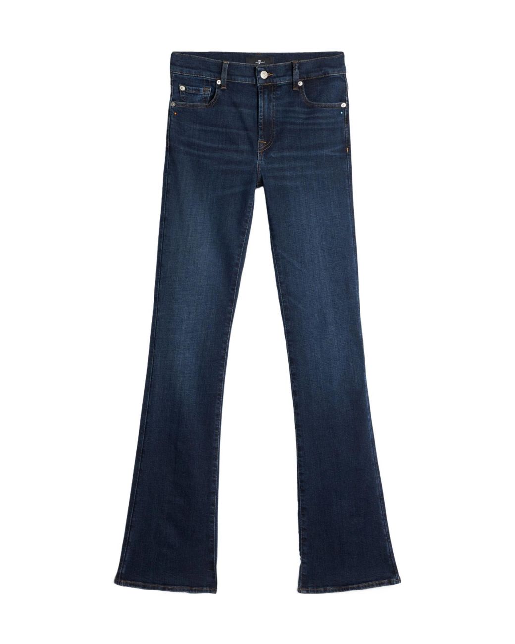 7 For All Mankind Blue Mid Waist Bootcut Jeans