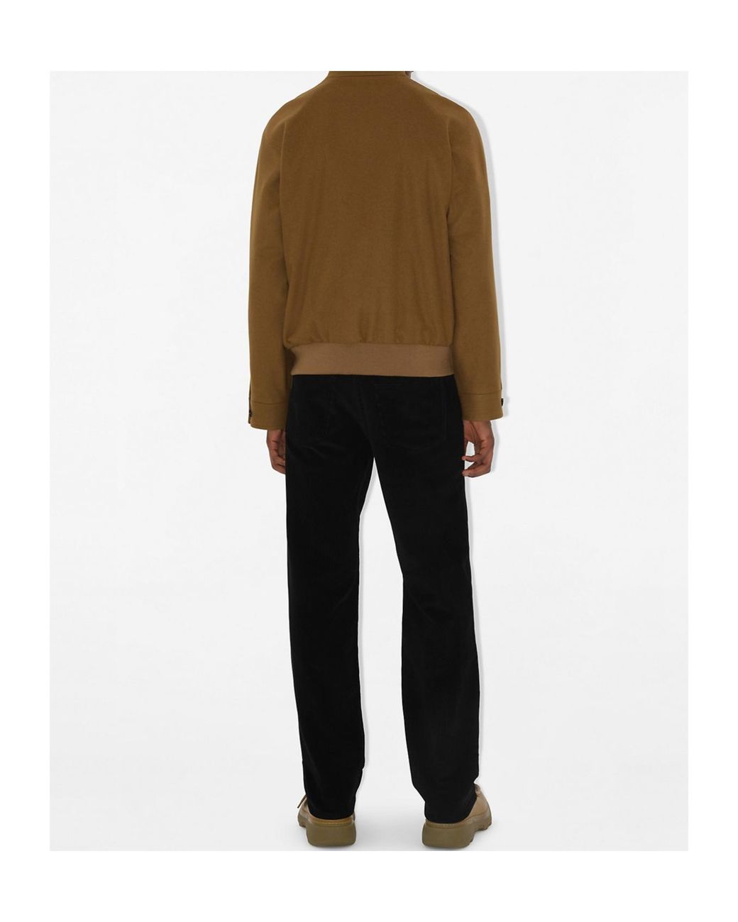 Burberry Brown Cashmere Harrington Jacket for men