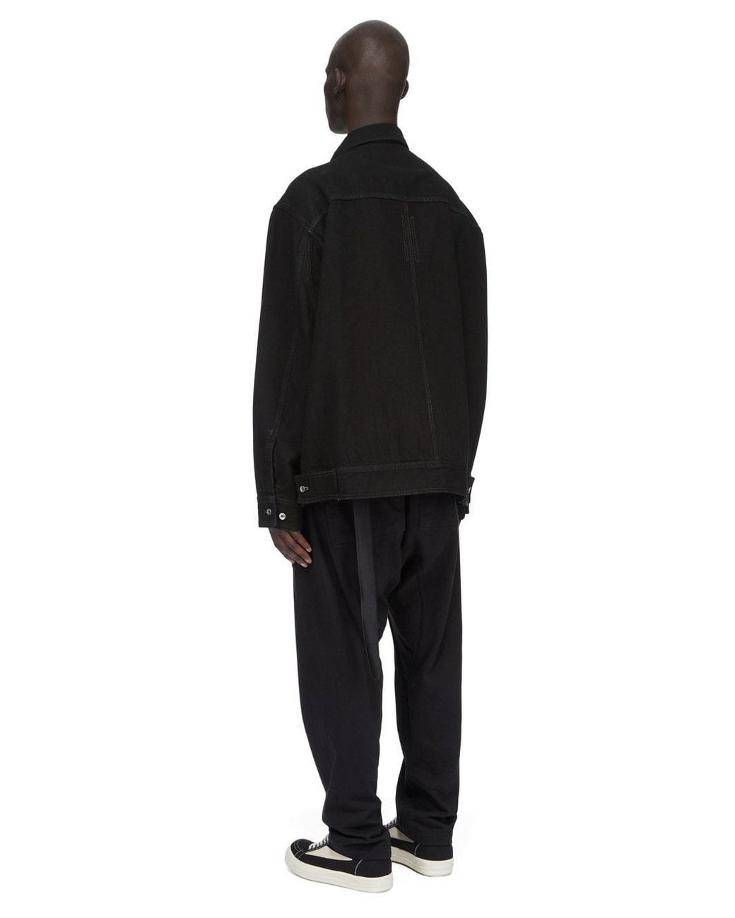 Rick Owens Black Sphinx Jumbo Worker Button-Up Jacket for men