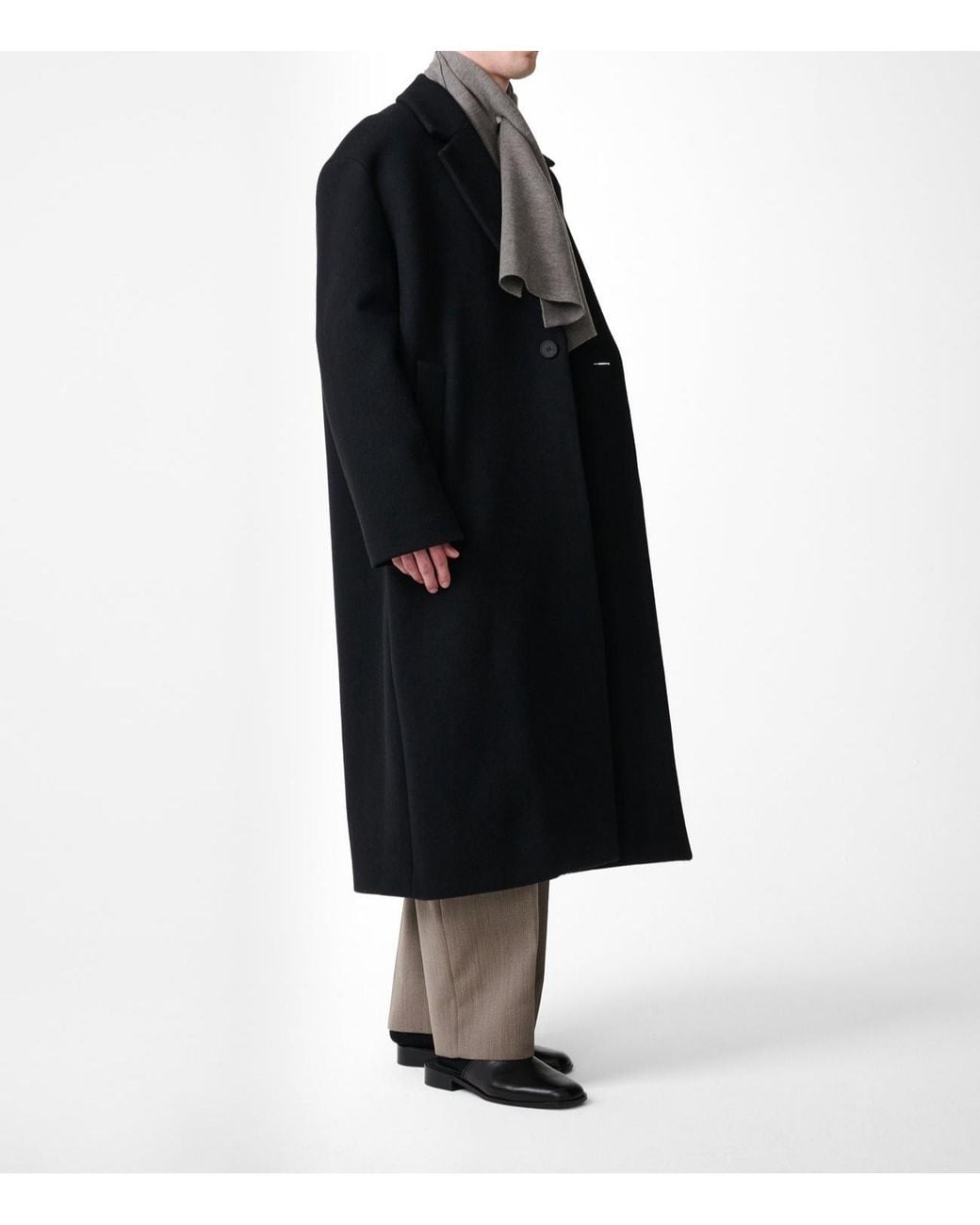 Studio Nicholson Black Freeman Single-Breasted Coat for men
