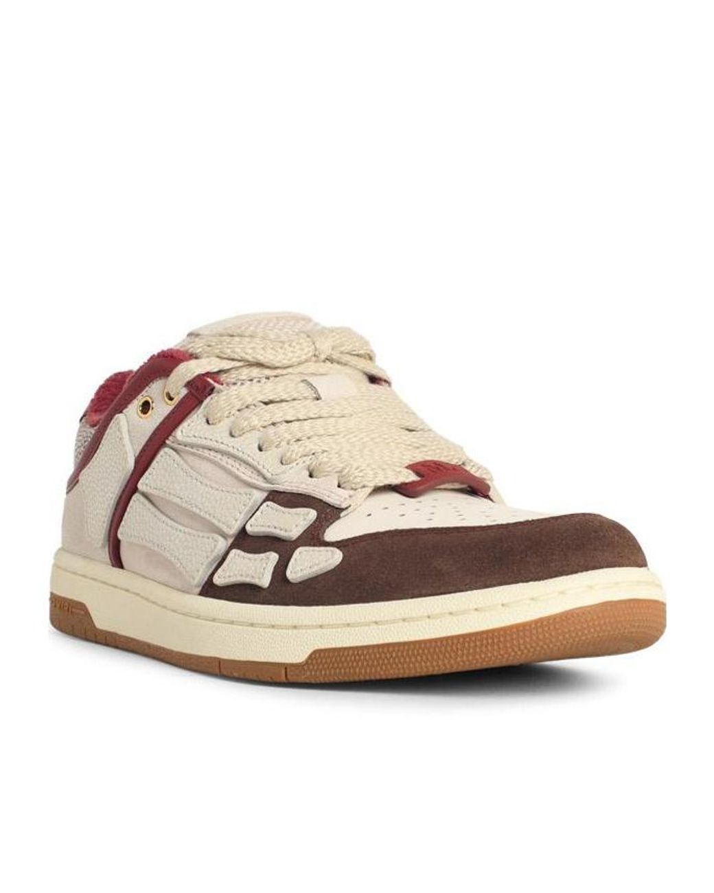 Amiri Pink Round Toe Lace-Up Sneakers for men