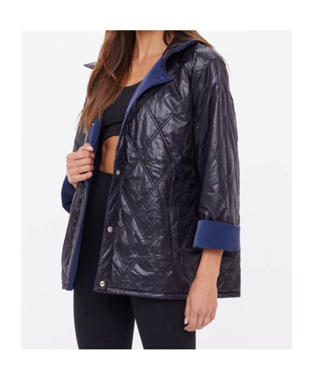 The Upside Blue Levi Reversible Quilted Jacket