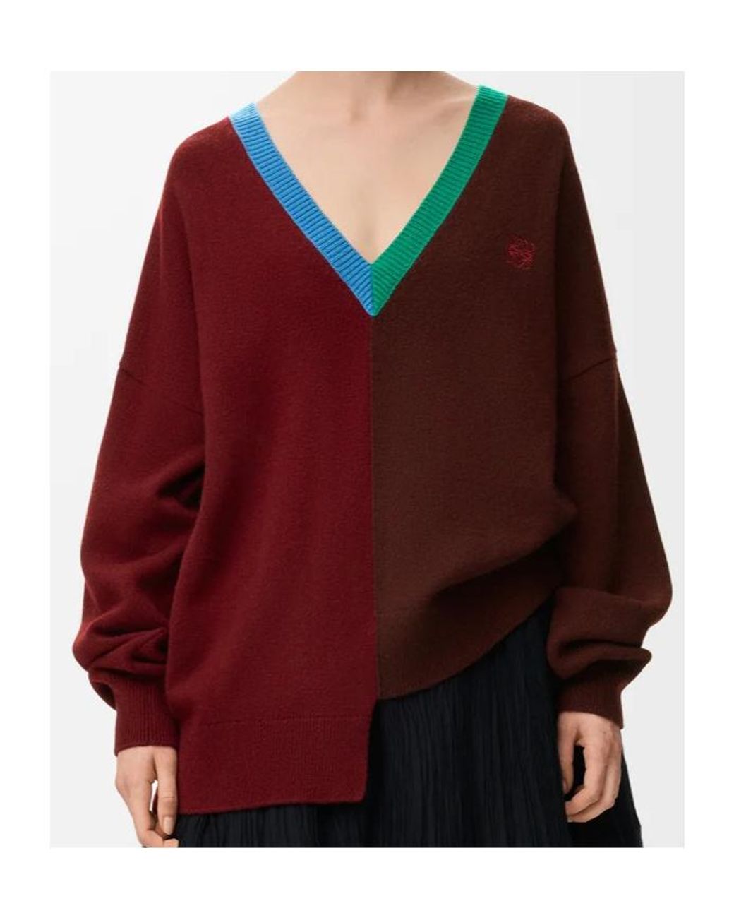 Loewe Red Asymmetric Sweater