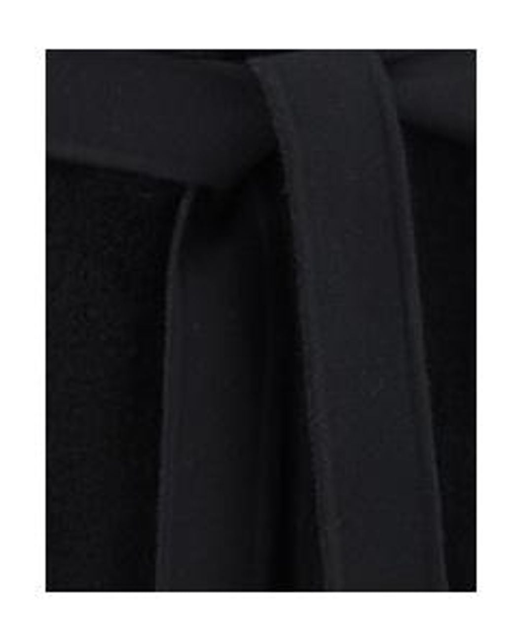 Fendi Black Wrap-Style Belted Waist Cocoon Coat