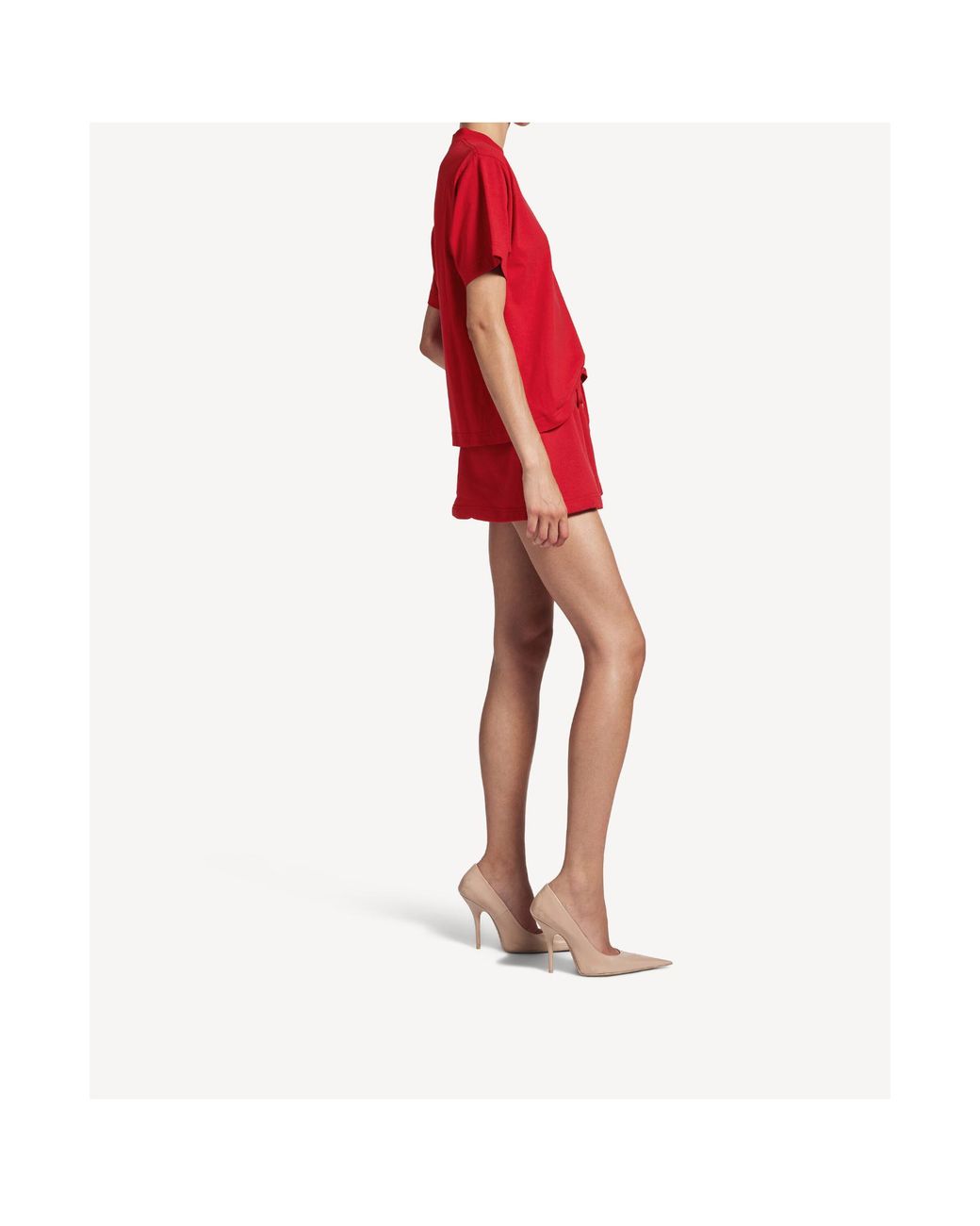 Balenciaga Red T-Shirt With Patch