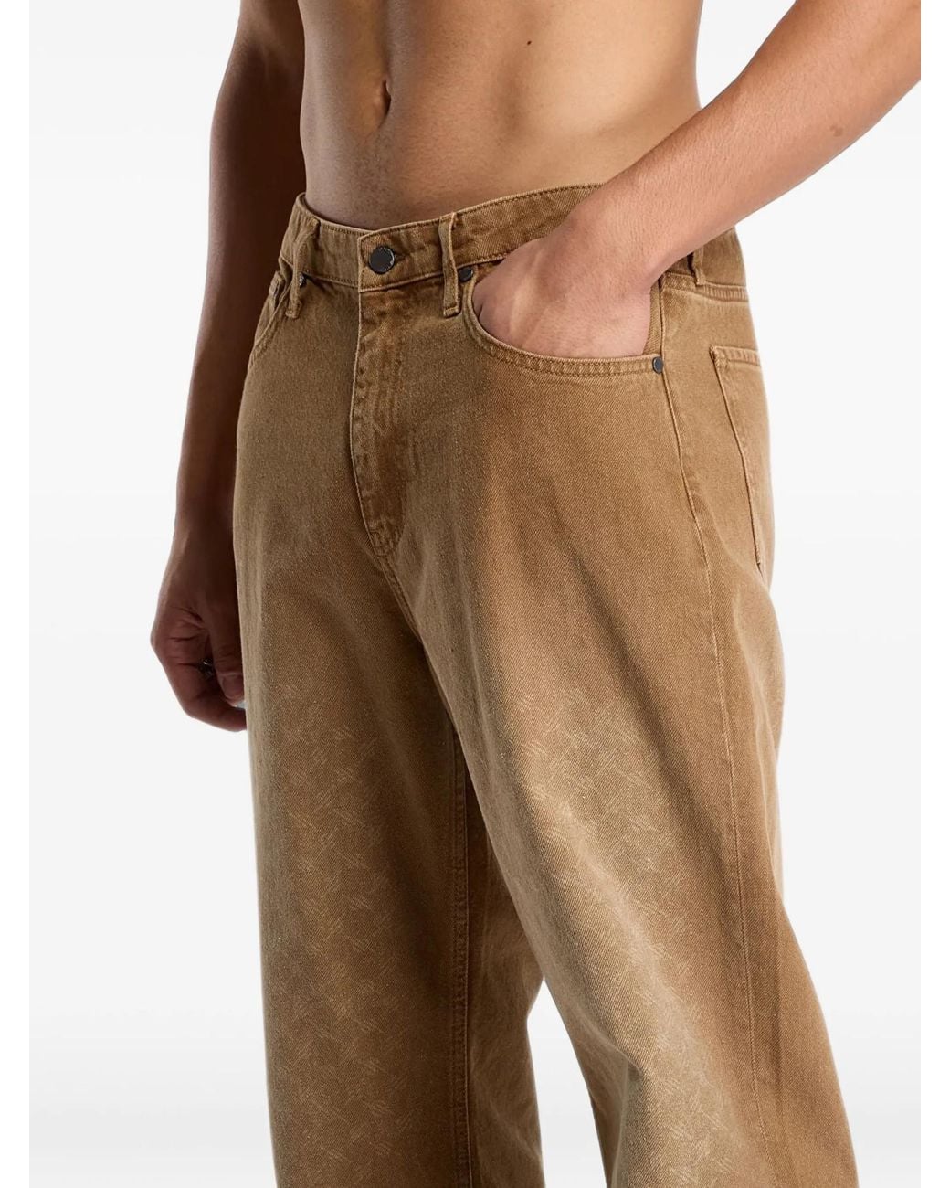 Daily Paper Natural Amba Straight-Leg Jeans With Faded Lettering for men
