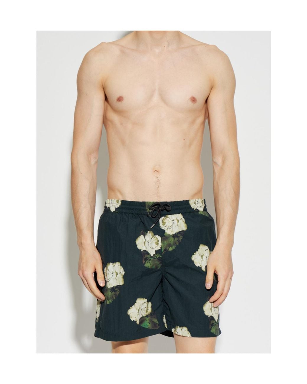 AllSaints Blue Drawstring Swim Trunks for men