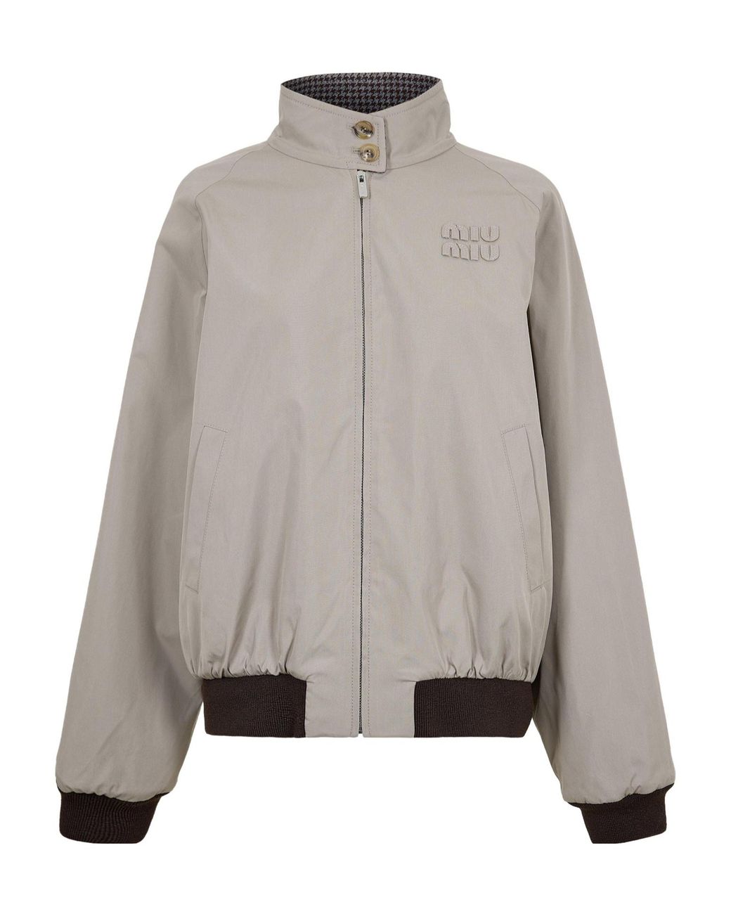 Miu Miu Gray Zip-Up Jacket