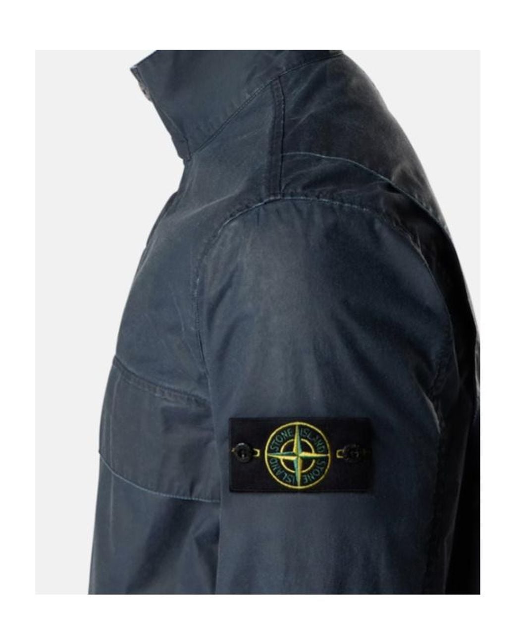 Stone Island Blue High Neck Field Jacket for men