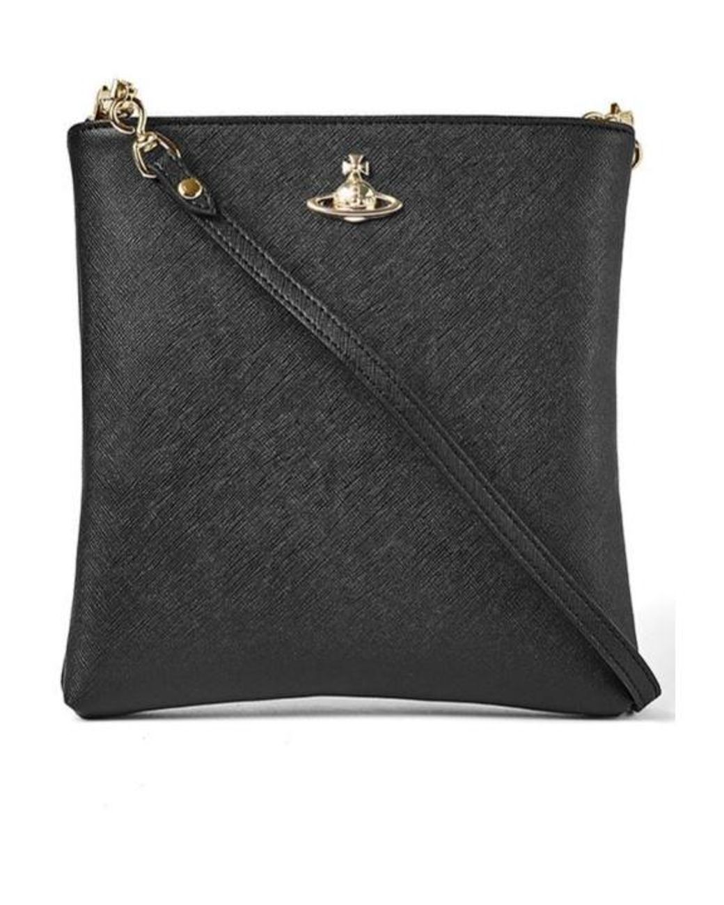 Vivienne Westwood Black Logo Shoulder Bag