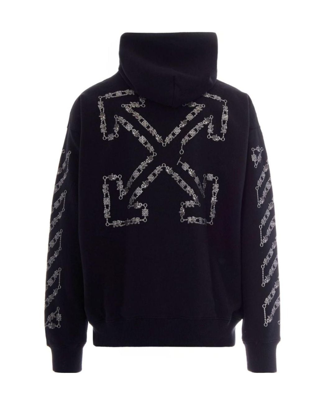 Off-White c/o Virgil Abloh Blue Chain Arrow Skate Hoodie for men