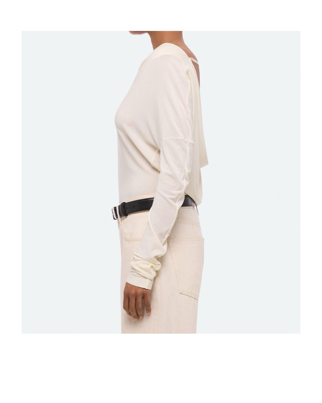 Helmut Lang White Long-Sleeved Top