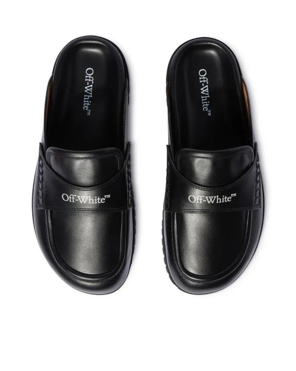Off-White c/o Virgil Abloh Black Leather O Slip-On Loafer