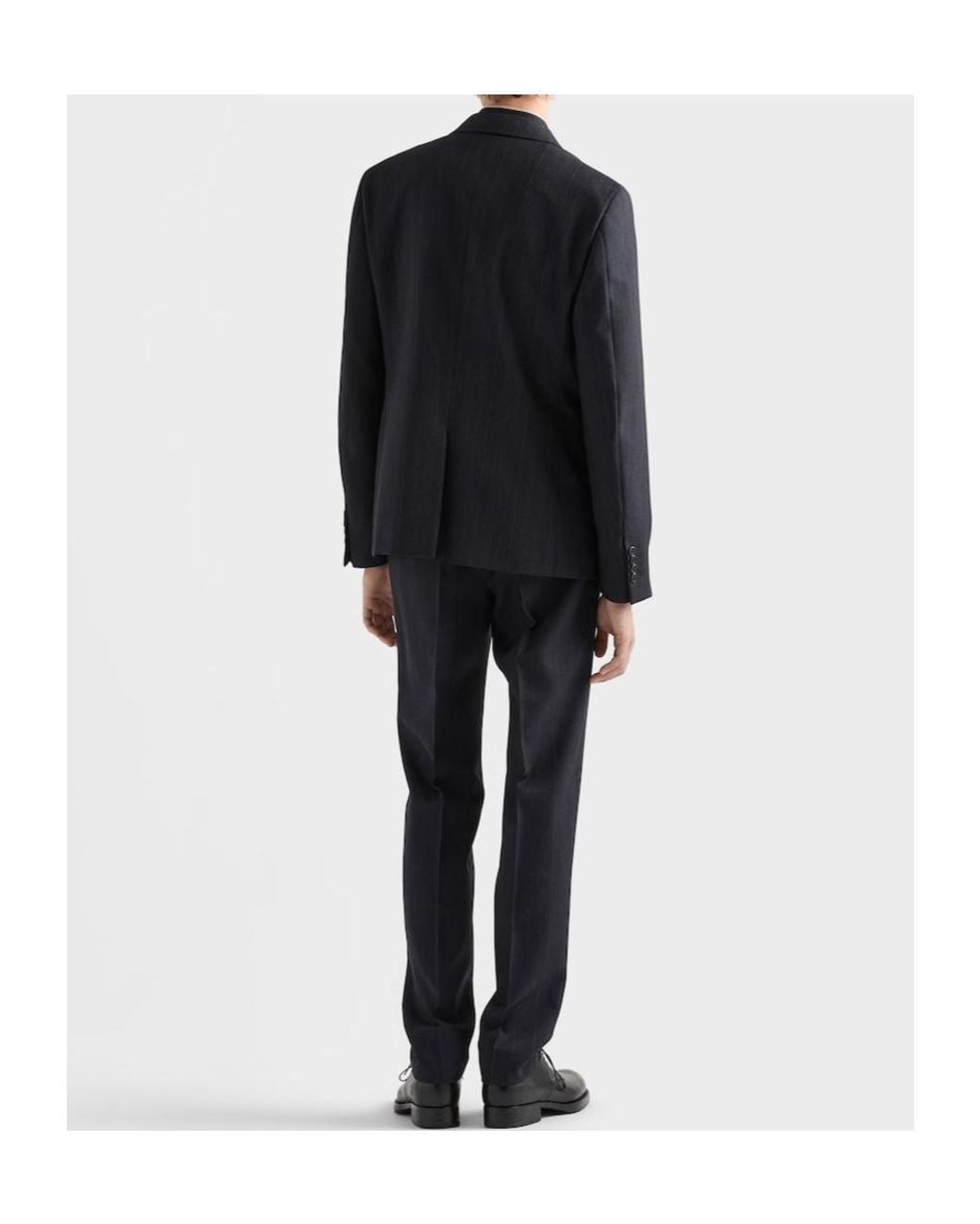 Prada Black Single-Breasted Wool Suit for men