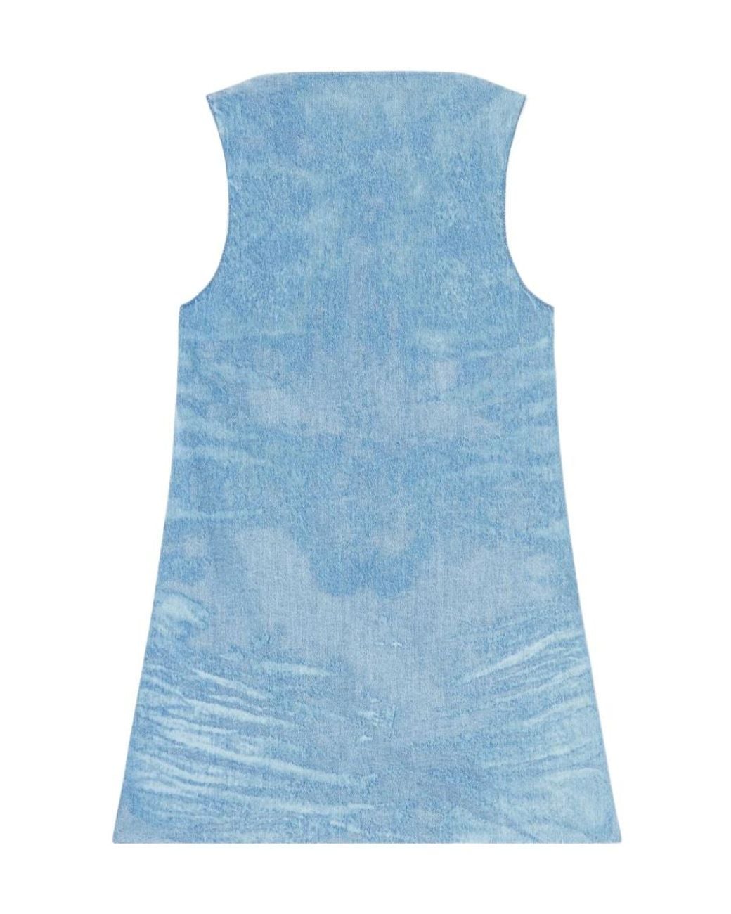 DIESEL Blue Open-Back A-Line Dress