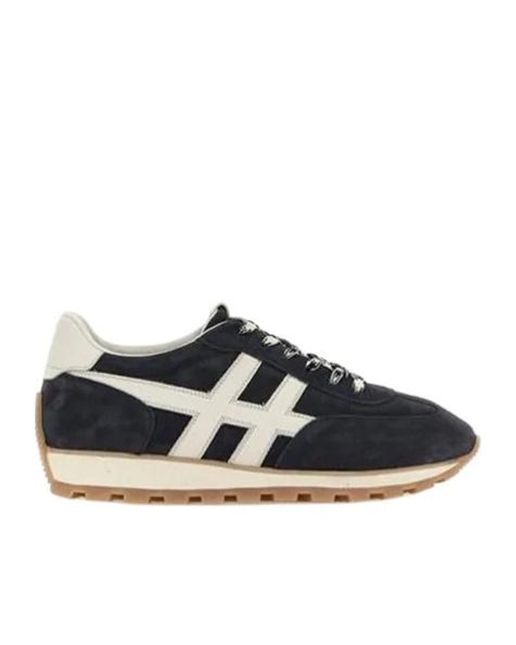 Hogan Black Low Top Lace-Up Sneakers for men