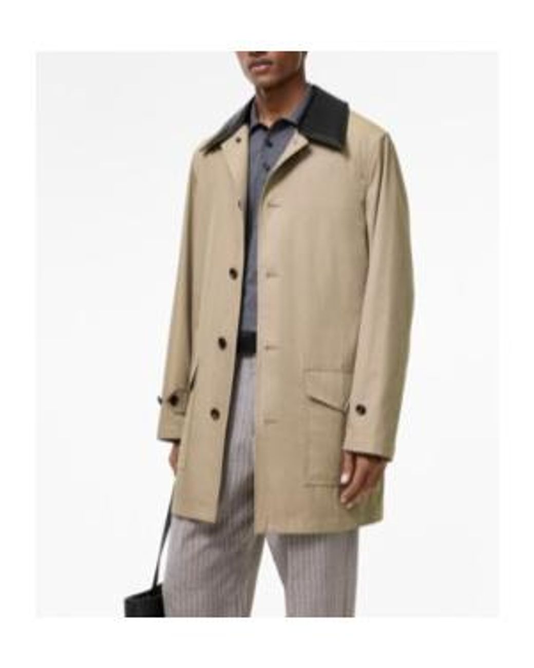 Burberry Natural Mid-Length Meadowbank Car Coat for men