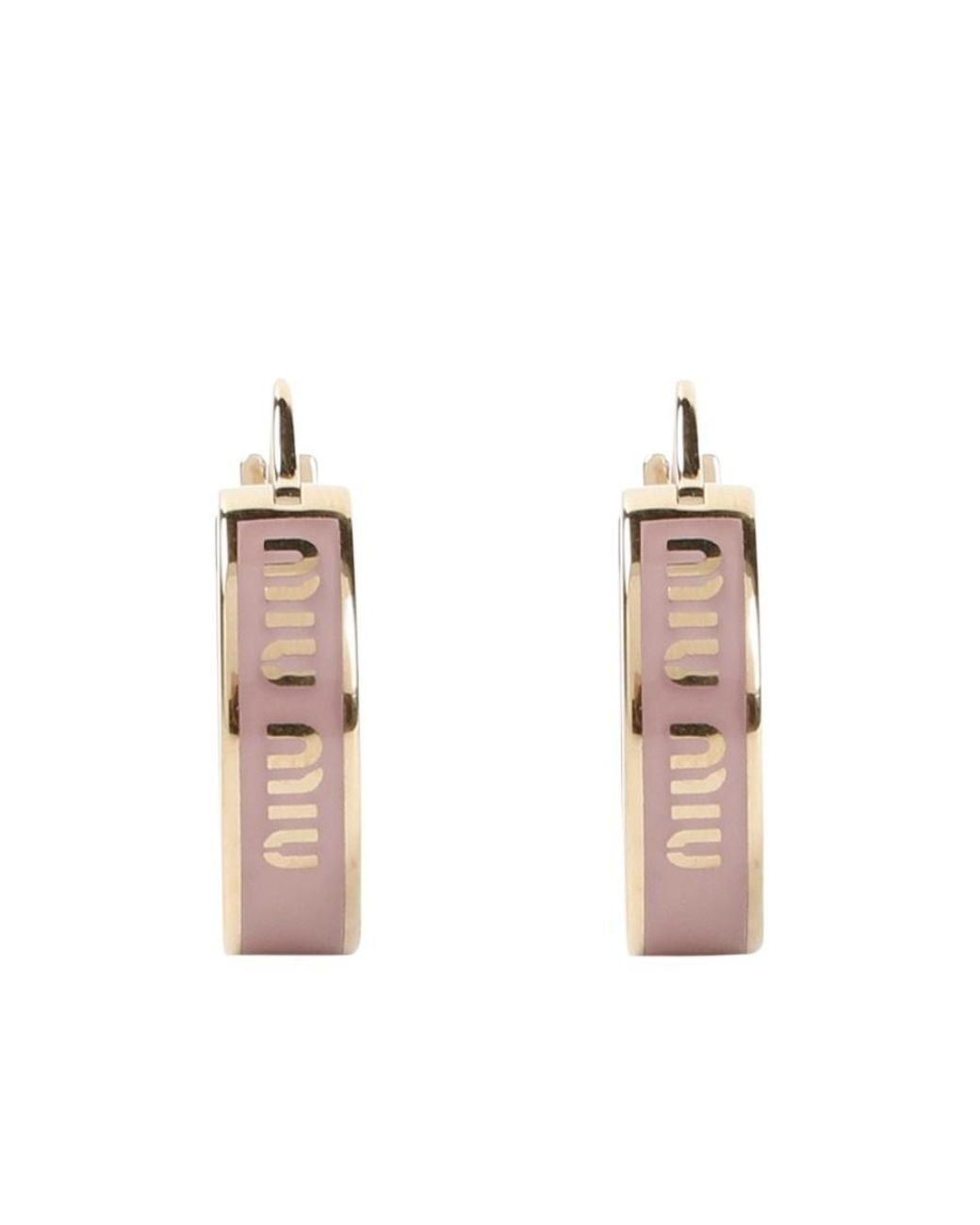 Miu Miu Multicolor Clasp Fastened Hoop Earrings