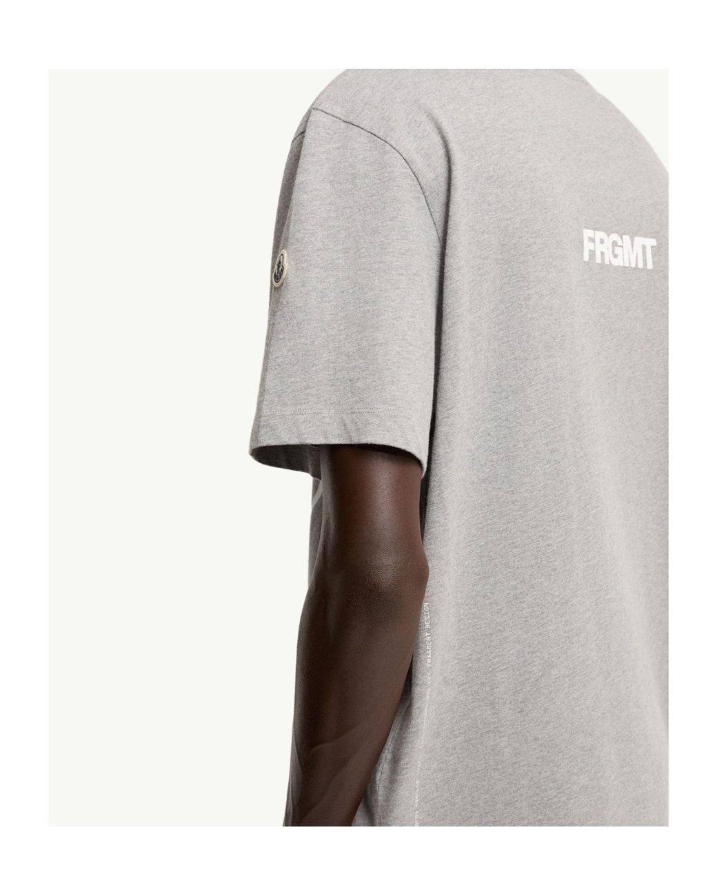Moncler Gray X Fragment Dog Print Cotton T-Shirt for men